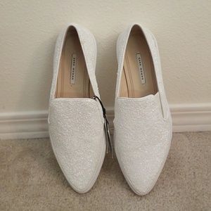 NWT Zara White Loafer size 38